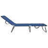vidaXL Chaise longue pliante 2 pcs Bleu 188 x 57 x 86,5 cm Polyester