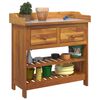 vidaXL Armoire de jardin avec tiroir Naturel 78 x 36,5 x 78 cm