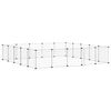 vidaXL Cage animaux de compagnie &agrave; 20 panneaux et porte Noir 175x175x35 cm
