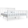 vidaXL Cadre de lit sans matelas blanc bois massif