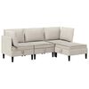 vidaXL Ensemble de meubles pour le salon 4 pc Avoine Tissu
