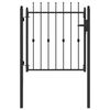 vidaXL Porte de Cl&ocirc;ture ASTEN 100 x 100 cm m&eacute;tal Noir Verrouillable