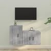 vidaXL Ensemble de meubles TV 2 pcs Sonoma gris Bois d'ing&eacute;nierie