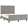 vidaXL Cadre de lit sans matelas gris clair 140x190 cm velours