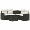 vidaXL Ensemble de Canap&eacute;s 6 pc Noir et blanc cr&egrave;me
