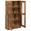 vidaXL Buffet haut vieux bois 82,5x30,5x150 cm bois d'ingénierie