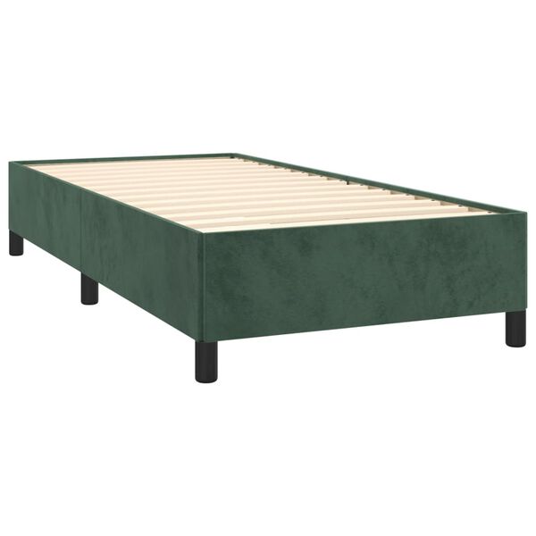 vidaXL Sommier &agrave; lattes de lit avec matelas Vert fonc&eacute; 100x200 cm
