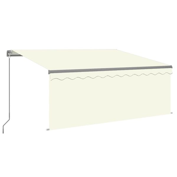 vidaXL Auvent manuel r&eacute;tractable avec store 3x2,5 m Cr&egrave;me