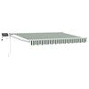 vidaXL Store r&eacute;tractable manuel avec LEDs Vert et blanc 3 x 2,5 m