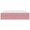 vidaXL Lit avec rangement et matelas Rose 180 x 200 cm Velours