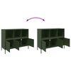 vidaXL Buffet vert olive 100,5x39x79 cm acier