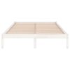 vidaXL Cadre de lit sans matelas blanc bois massif 200x200 cm