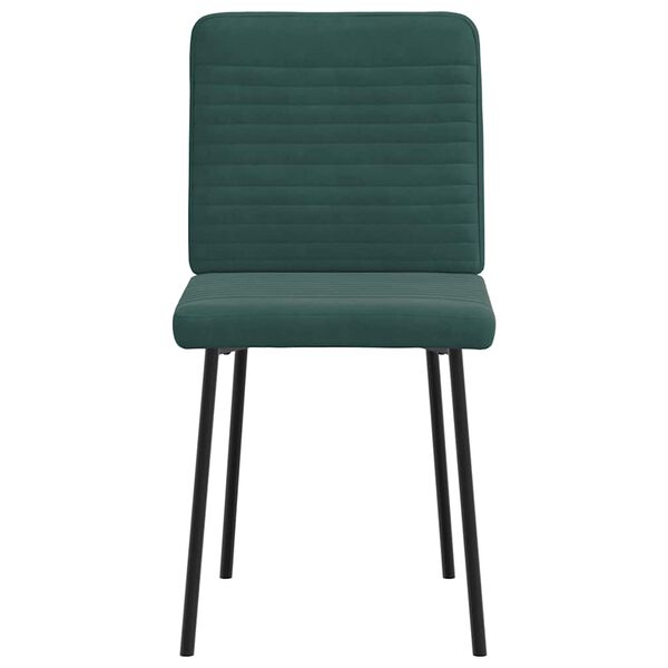 vidaXL Chaises &agrave; manger lot de 6 vert fonc&eacute; velours