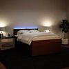 vidaXL Sommier &agrave; lattes de lit avec matelas Rose 140x190 cm Velours