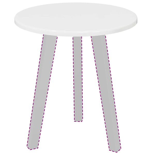 vidaXL Plateau de table Blanc brillant 40 x 40 x 1,5 cm