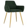 vidaXL Chaises &agrave; manger lot de 4 Vert fonc&eacute; Velours