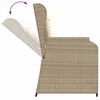vidaXL Salon de jardin avec coussins 3 pcs beige résine tressée
