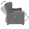 vidaXL Fauteuil de massage inclinable à 3 places gris clair tissu