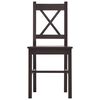 vidaXL Ensemble de salle &agrave; manger 7 pcs Pin&egrave;de Marron fonc&eacute;
