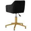 vidaXL Chaises &agrave; manger pivotantes lot de 4 Noir Velours