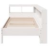 vidaXL Lit biblioth&egrave;que sans matelas blanc 90x200cm bois de pin massif