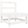 vidaXL Salon de jardin 7 pcs blanc bois de pin massif