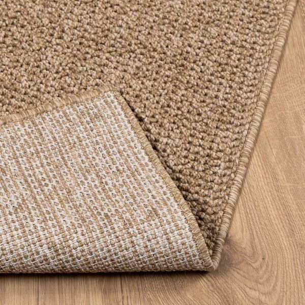 vidaXL Tapis de surface Carr&eacute; HUARTE Naturel 240 x 240 cm Polyester