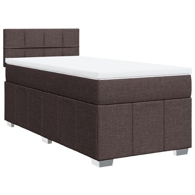 vidaXL Sommier à lattes de lit avec matelas Marron foncé 80x200 cm