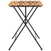 vidaXL Table de bistro pliante 55x54x71cm Bois de teck solide et acier