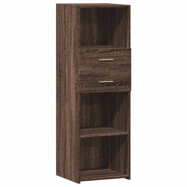 vidaXL Buffet haut ch&ecirc;ne marron 40x42,5x124 cm bois d'ing&eacute;nierie