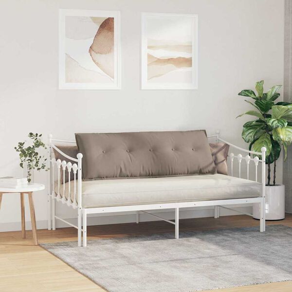 vidaXL Coussin de Dos Taupe 140 x 50 cm Tissu en microfibre