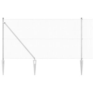 vidaXL Cl&ocirc;ture en fil soud&eacute; avec pointes 50 x 1 m Acier galvanis&eacute;