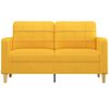 vidaXL Canap&eacute; &agrave; 2 places Jaune clair 140 cm Tissu
