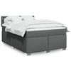 vidaXL Sommier &agrave; lattes de lit avec matelas Gris fonc&eacute; 160x200cm Tissu