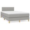 vidaXL Sommier &agrave; lattes de lit et matelas gris clair 120x190 cm tissu