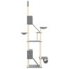 vidaXL Arbre &agrave; chat du sol au plafond Gris clair 277-303 cm