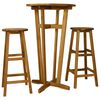 vidaXL Ensemble de bar 3 pcs Bois d'acacia massif