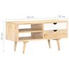 vidaXL Meuble TV 90x35x45 cm Bois massif de manguier