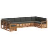 vidaXL Ensemble de canap&eacute; d'angle 10 pcs Naturel et Anthracite