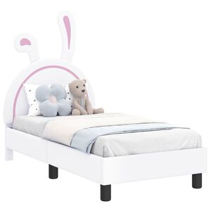 vidaXL Cadre de lit pour tout-petit avec t&ecirc;te de lit Blanc 70 x 140 cm