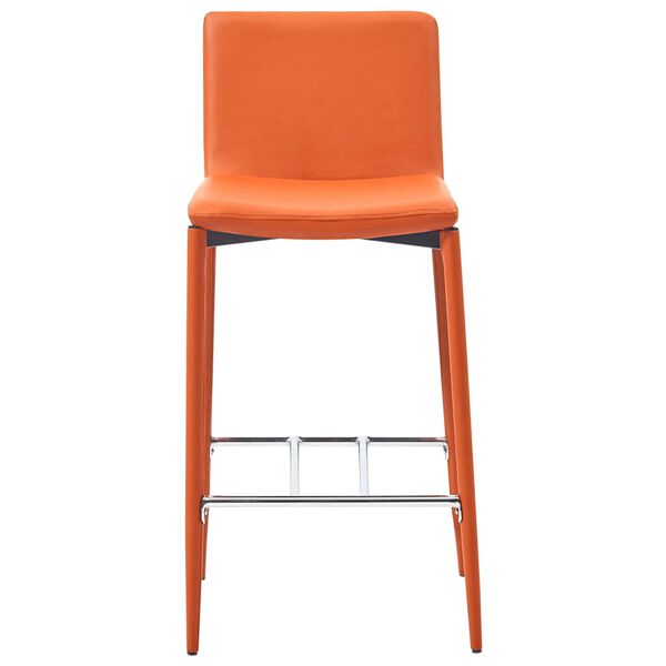 vidaXL Tabourets de bar lot de 2 orange similicuir