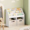 vidaXL Biblioth&egrave;que pour enfants Blanc brillant 72,5 x 29,5 x 69 cm