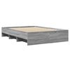vidaXL Cadre de lit sans matelas sonoma gris 135x190 cm