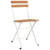 vidaXL Chaises de bistrot pliantes lot de 2 Bois d'acacia solide acier