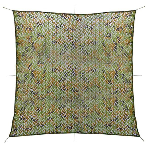 vidaXL Filet de camouflage avec sac de rangement 5x5 m Vert