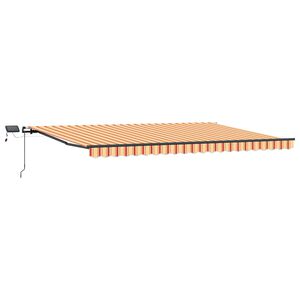 vidaXL Auvent r&eacute;tractable Jaune et Orange 500 &times; 300 cm
