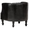 vidaXL Chaise cabriolet Noir 62x58x65 cm Cuir v&eacute;ritable
