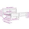 vidaXL Cadre de lit Gris clair 160 x 200 cm Pin massif