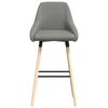 vidaXL Tabourets de bar lot de 2 gris clair tissu