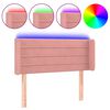 vidaXL T&ecirc;te de lit &agrave; LED Rose 83x16x78/88 cm Velours